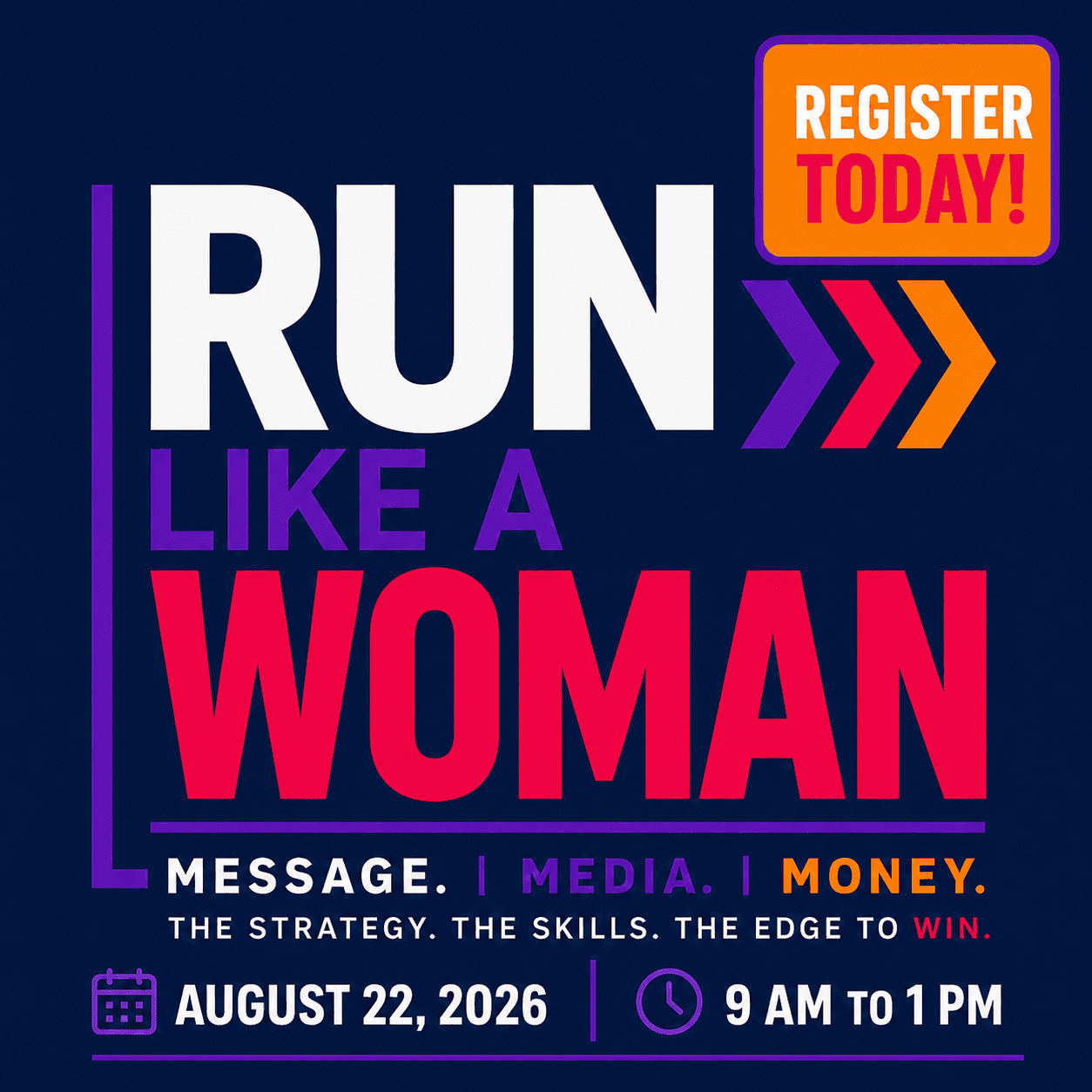 Run Like a Woman workshop graphic