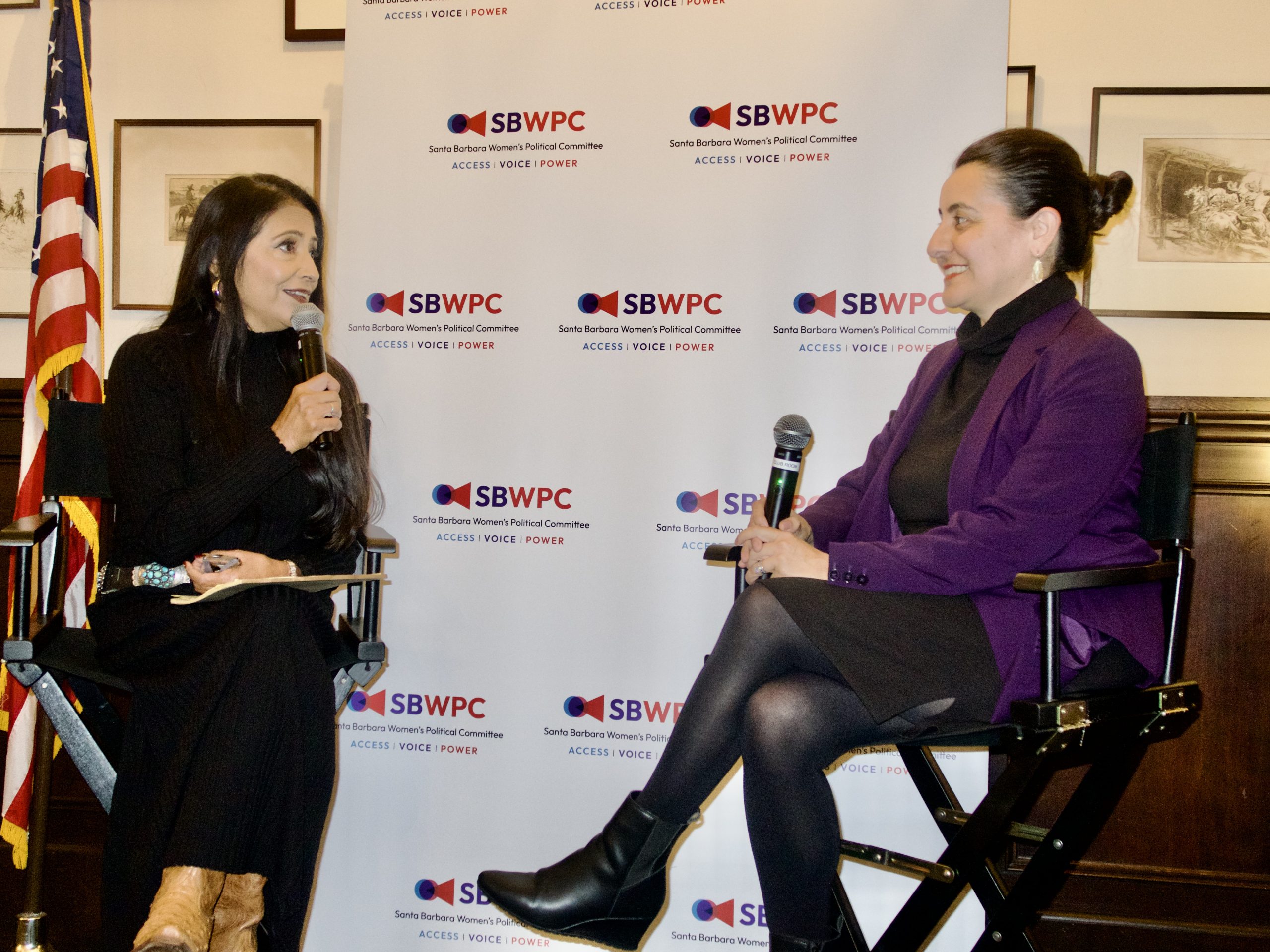 People talking with microphones at the Cosmopolitics 2025 event